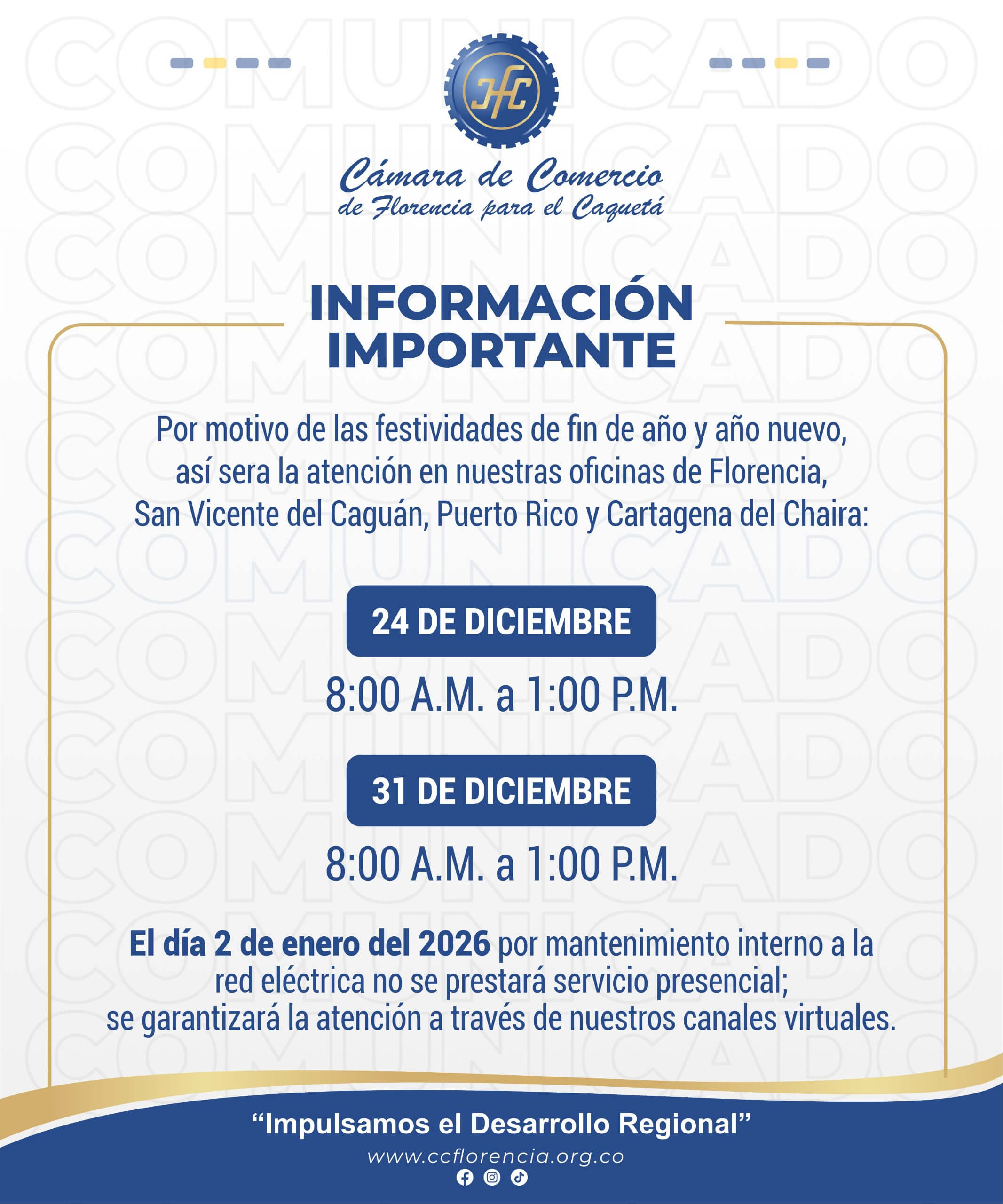 Horario fin de año 2025