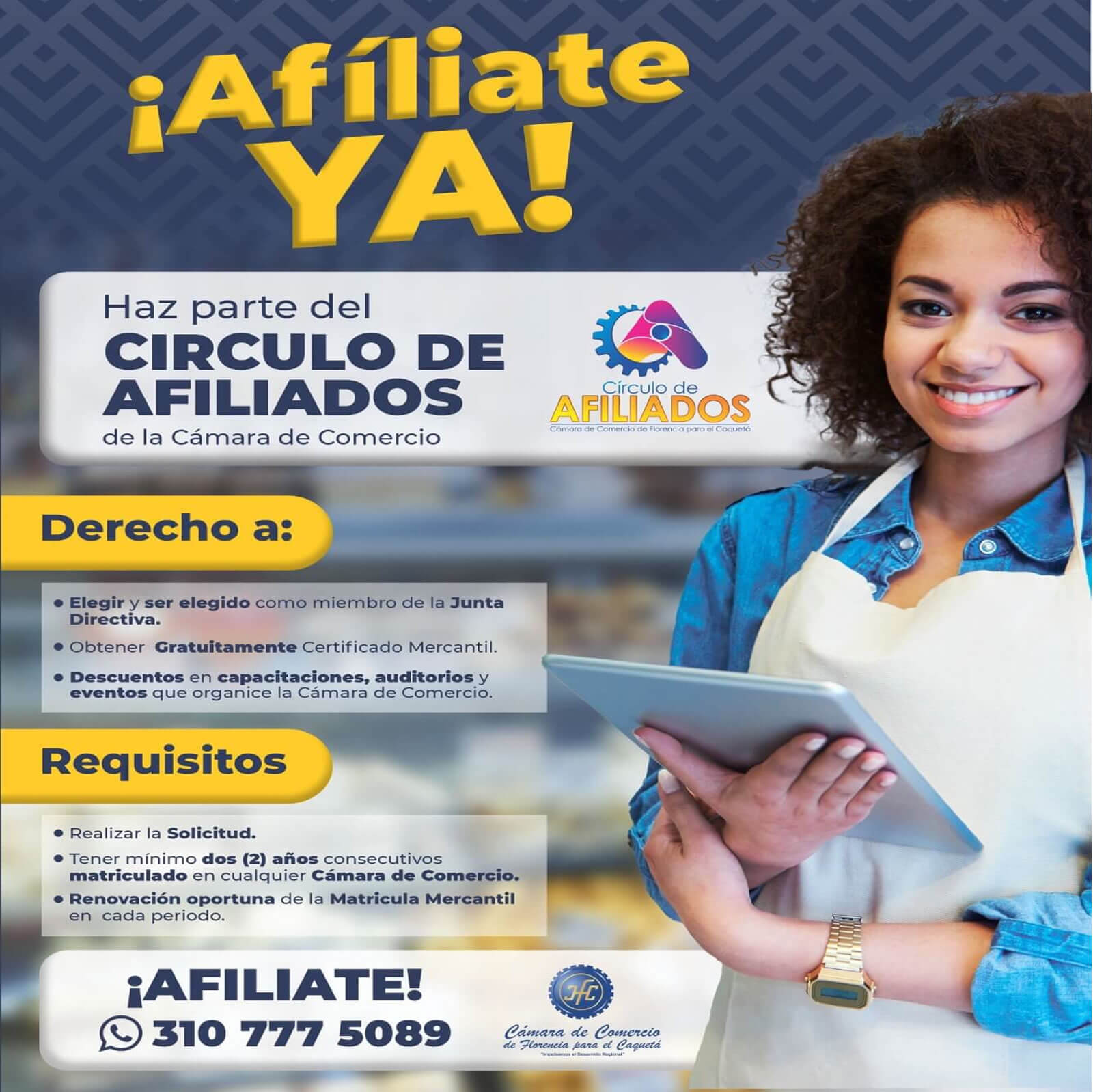 Afiliate Ya!! Haz Parte del Círculo de Afiliados de la Cámara de Comercio de Florencia