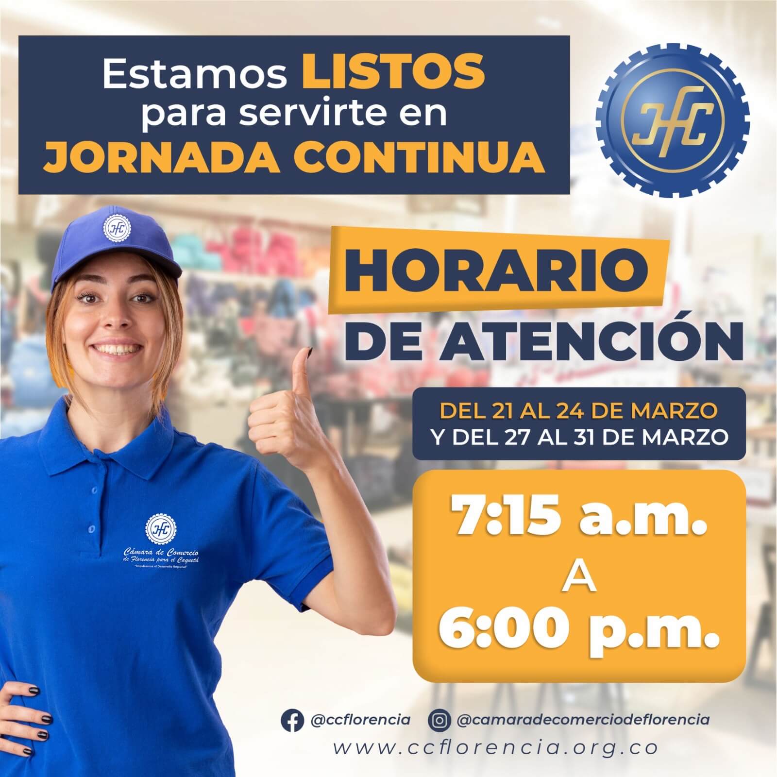 Cámara de Comercio Ampliará el Horario de Atención al Público Durante las Próximas Dos Semanas
